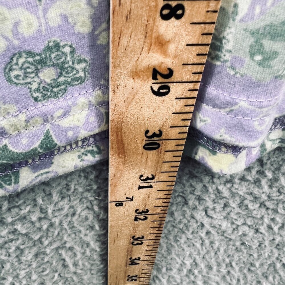 Gloria Vanderbilt Womens Top 3X Green‎ Lavender Short Sleeve Pullover Shirt - Picture 9 of 10